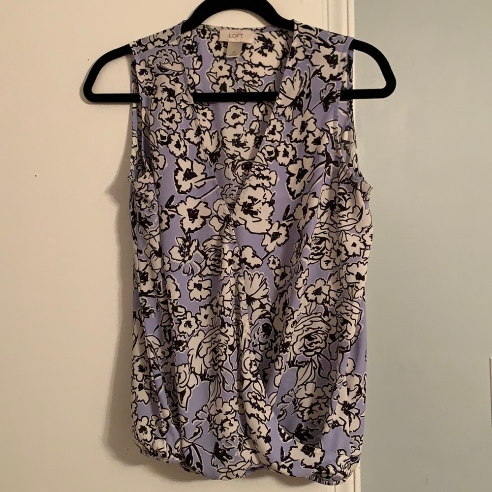 Ann Taylor Loft blouse, size small, elastic bottom